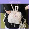 Girls West Highland White Terrier Bow Backpack With Soft Structure Internal Zipper Pocket For School Outings