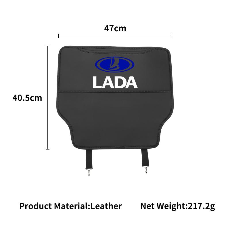 AHTFPU1 Car Leather Half-Cover Seat Anti-Kick Mats Pad Storage Pouch For Lada Vesta Niva Samara Kalina Largus Priora Xray Granta