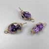 Irregural Stone Chips Connector Charms Natural Crystal Winding Stone Connector Pendant Winding for Women Making Jewerly DIY