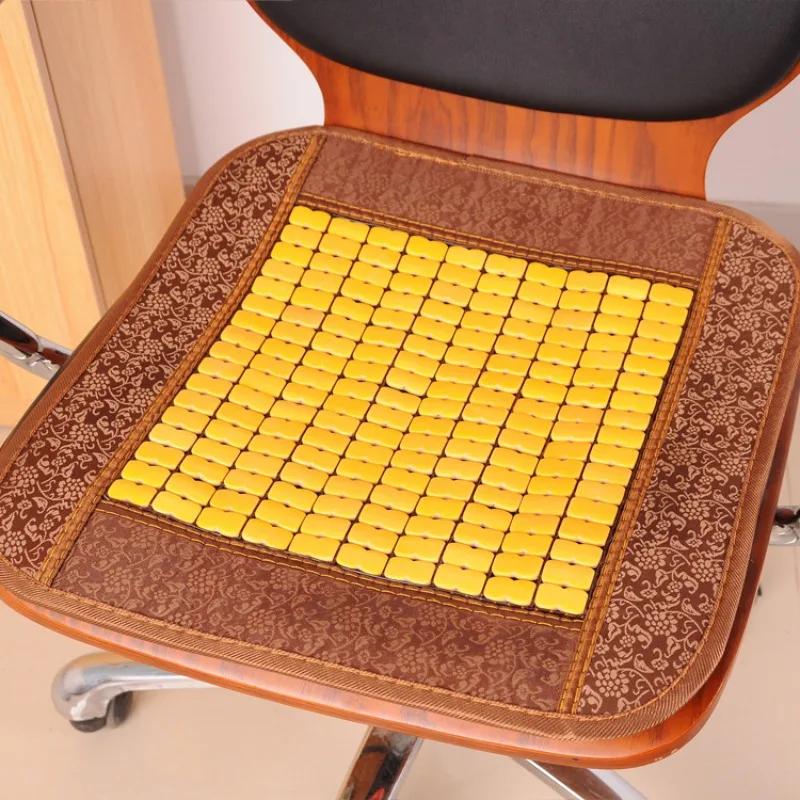 1PCS Bamboo Cooling Seat Cushion Summer Mat for Office Sofa Car Computer Chair Pad Breathable Comfortable Anti-slip