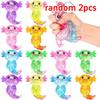 Glitter Pink Axolotl Maltose Squishy Toy Stretchable Squeeze Fidget Toy Slow Rebound Anti Stress Relief Sensory Toy Gift