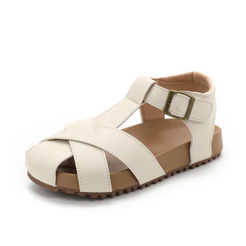 

New Arrival Breathable Summer Sandals for Kids Boys and Girls Soft Sole Casual Beach Sneakers 28 бежевый