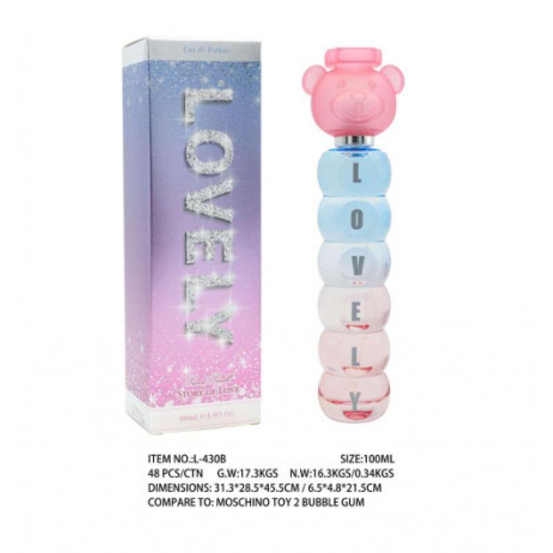 Perfume Lasting Women's Bear Perfume Cute Classic Light Fragrance Long Bottle Perfume Middle Eastern Perfume