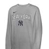 Nike X MLB Hoodie New York Yankees Comfortable Versatile Skin-Friendly Long Sleeve Kids Hoodies Dark-Gray 3Z3B7NMG5-NYY