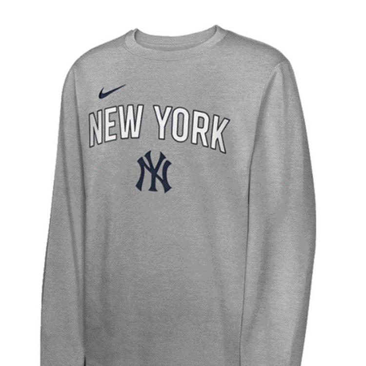 Nike X MLB Hoodie New York Yankees Comfortable Versatile Skin-Friendly Long Sleeve Kids Hoodies Dark-Gray 3Z3B7NMG5-NYY