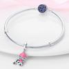 S925 Silver DIY Handmade Motorcycle Girl Charm Jewelry Accessories for Women Girls Gift