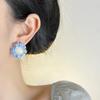 Rose Bohemian Earrings Women Ear Jewelry Sweet Flower Earrings Elegant Flower Stud Earrings  Gift