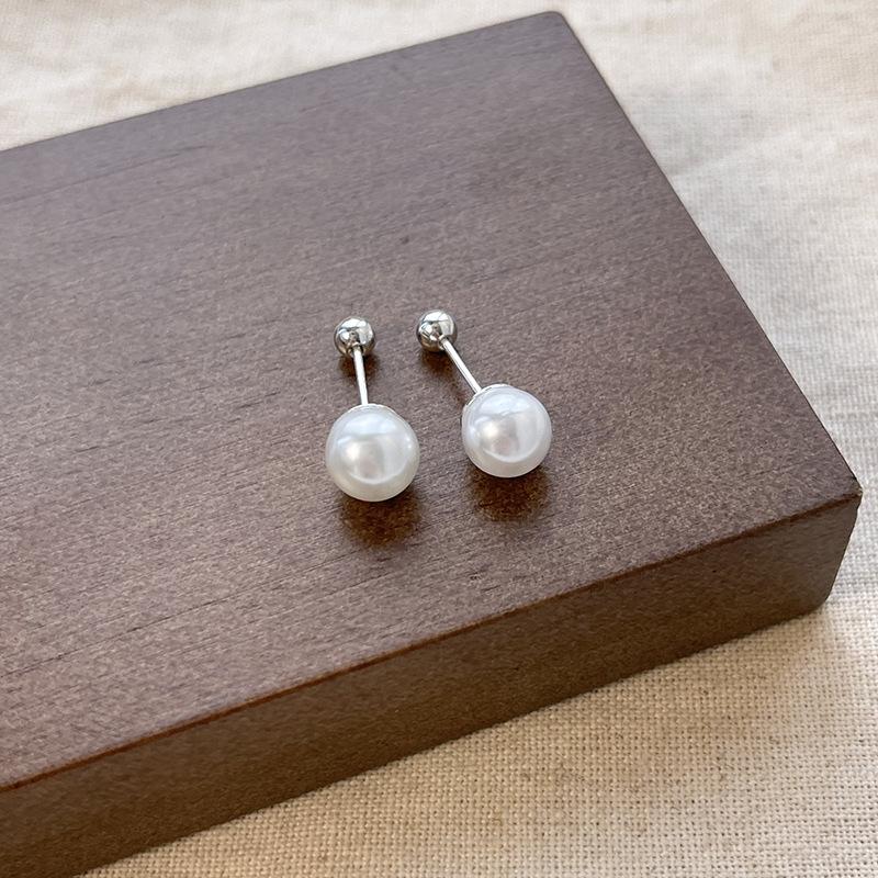 

Женские серьги-пусеты из серебра 925 пробы с киноварью и жемчугом - Универсальный красный дизайн премиум-класса