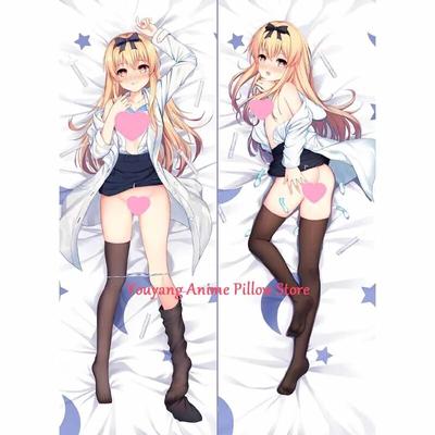 Dakimakura Anime Pillow Cover Black Jumpsuit Socks Christmas 2-Side Print Pillowcase Hugging Body Cushion