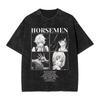 2026 Summer Chainsaw Man Yoru War Devil Washed Anime T-shirt Harajuku Streetwear Oversized Short Sleeve Daily Wear Cool Top