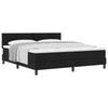 Box Spring Bed with Headboard Black 180 X 200 Cm Fabric