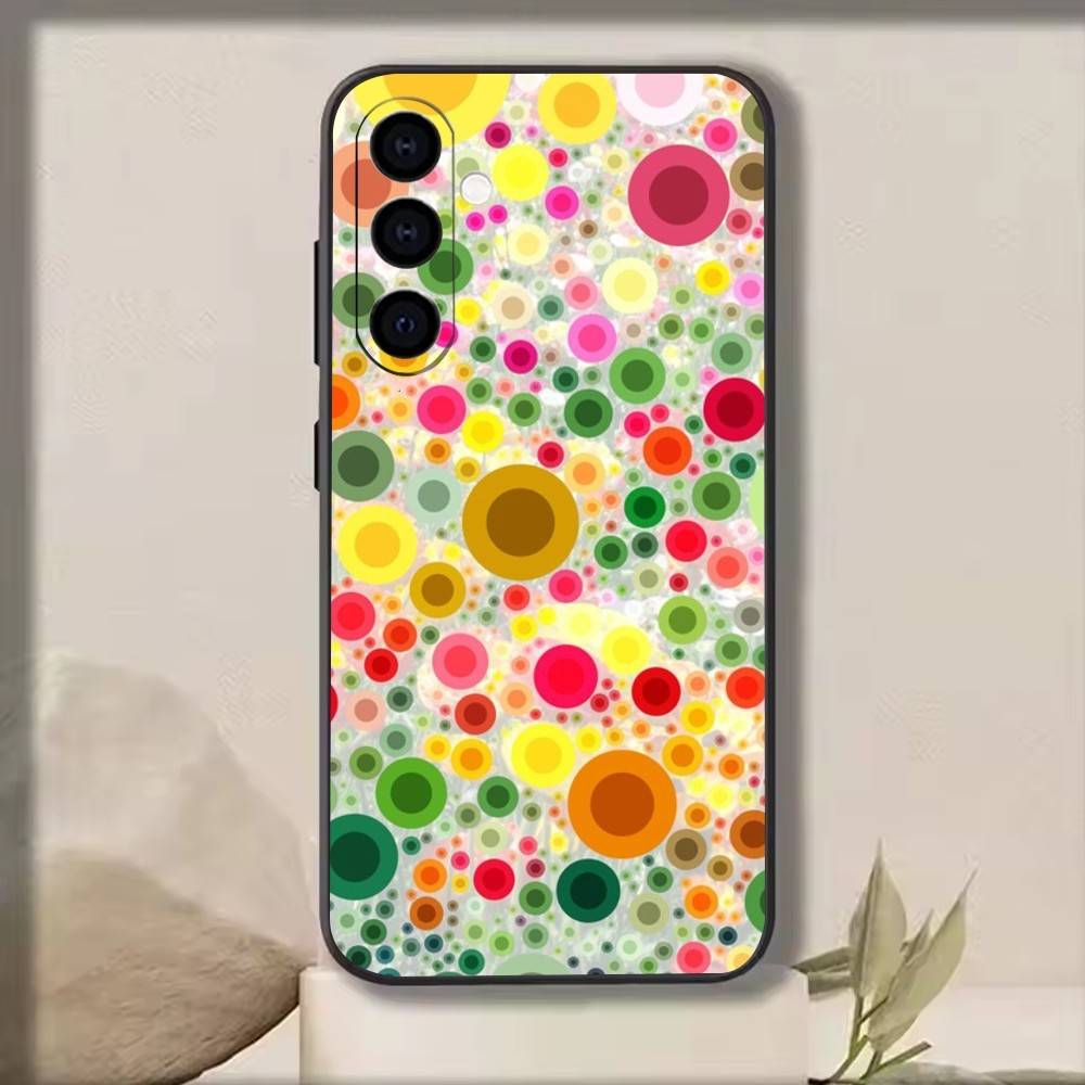 

Fcicicase Coloful Circular Dots Phone Case For Samsung Galaxy A73,A72,A71,A70,A53,A52,A51,Others Soft Black Cover Samsung a42 5g