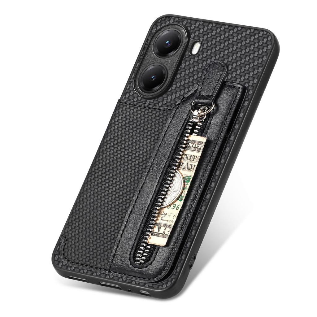 For Xiaomi Poco X7 Pro 5G/Xiaomi Redmi Turbo 4 5G Case Leather+PC+TPU Zipper Wallet Phone Cover
