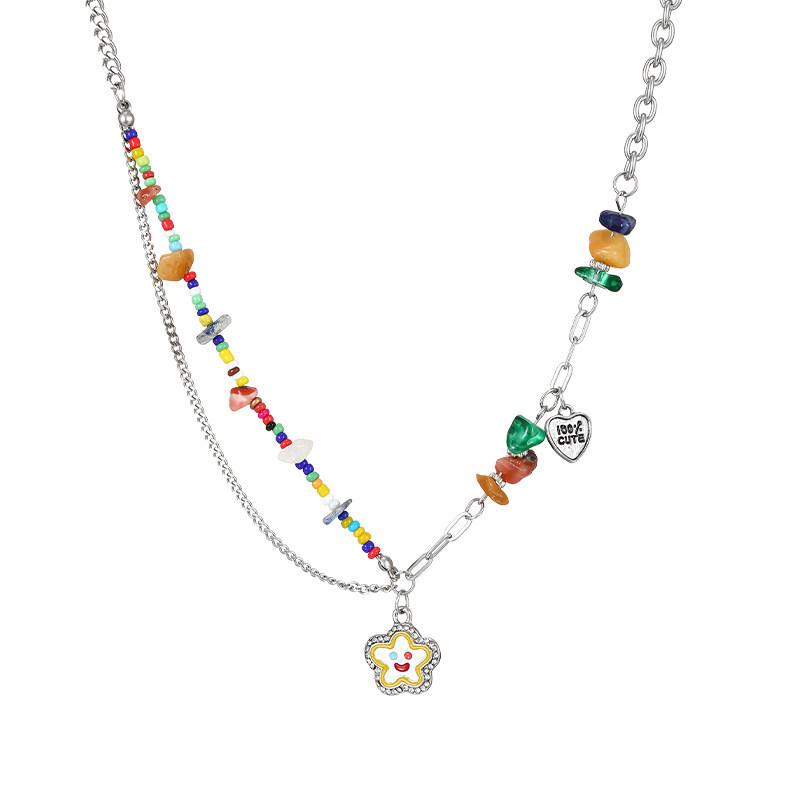 Dopamine Beaded Necklace: Luxurious, Trendy, Sweet Cool Clavicle Chain for Women’s Summer Dresses