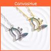 Fashionable Minimalist Butterfly Pendant Necklace In Titanium Steel For Womens Style