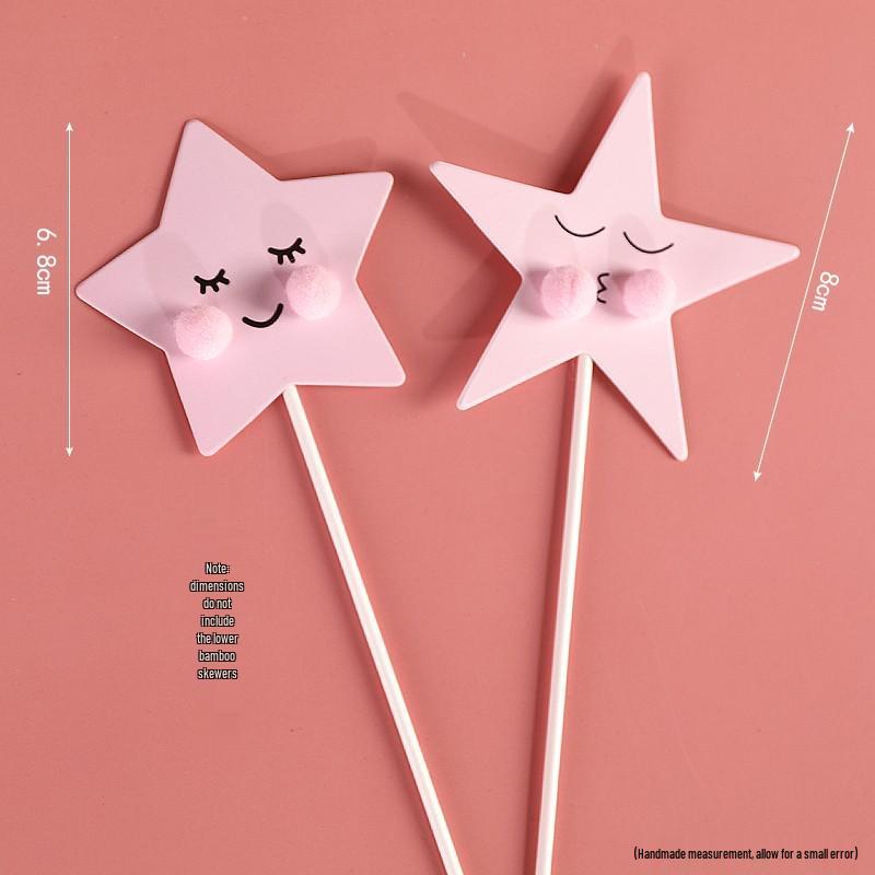 Pink Themed Cake Decor: Heart & Cloud Balloons with Insert Cards for Birthday Parties