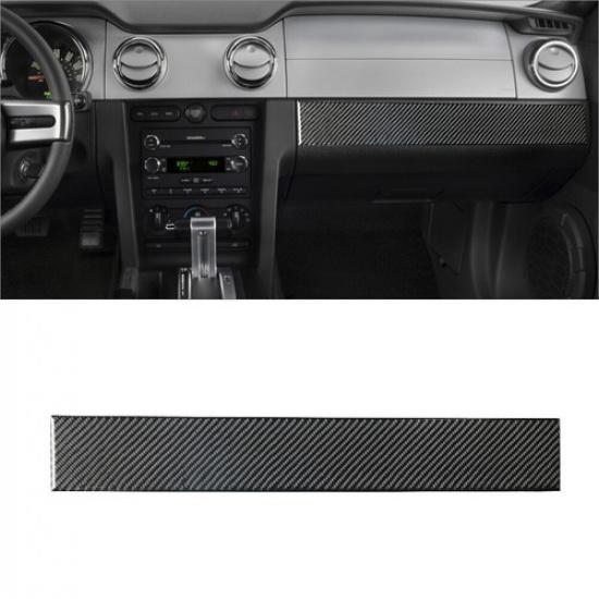 For Ford Mustang 2005-2009 Carbon Fiber Interior Above Glove Box Cover Trim