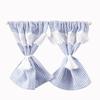 Fabric Miniature Dollhouse Window Curtain with Stripe Pattern Design For 1/12 Model Dollhouse Scene Decoration Accessory