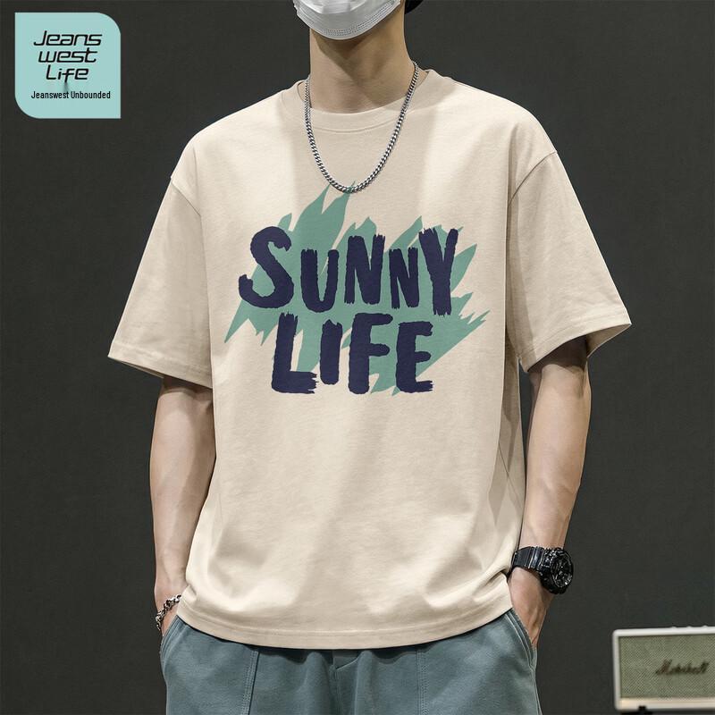 

Jeanswest Life Men s Casual Pure Cotton Short Sleeve T-Shirt 2XL