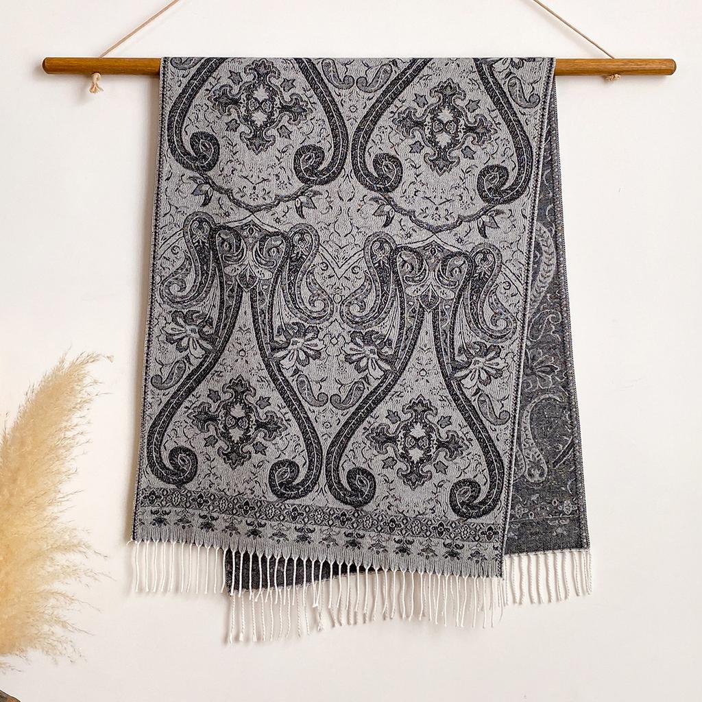 Autumn And Winter Ethnic Style Cashew Fringed Warm Popular Outer Shawl Long Scarf Female Versatile