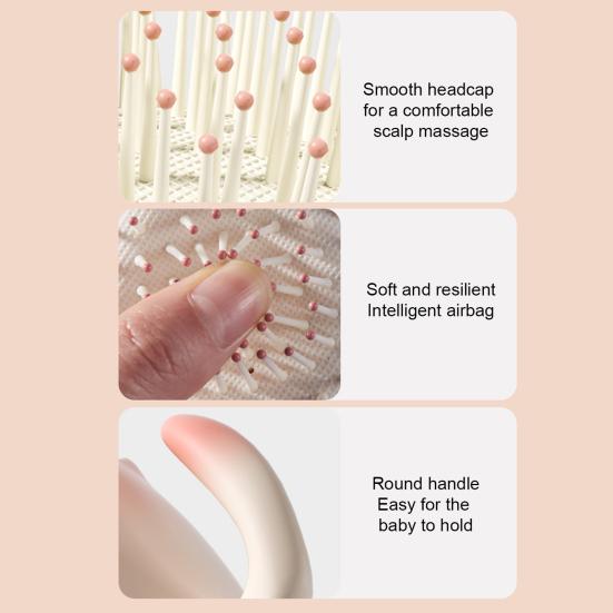 Kids Cartoon Cat Air Cushion Brush Scalp Massage Hair Comb Anti-static Children Portable Fluffy Hair Styling Detangling