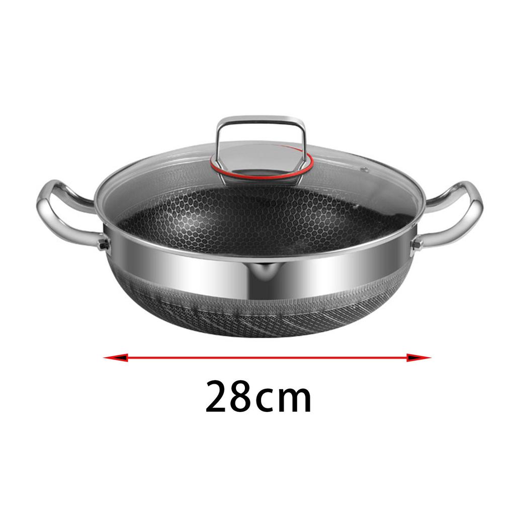 Stainless Steel Cooking Pot with Handles for Induction Cooktop