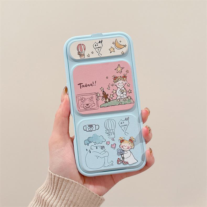 

Браслет Graffiti Star Girls для iPhone 16/15, мобильный чехол, подходящий для Apple 14/13 Promax Folding 12 iPhone 12 Pro Max
