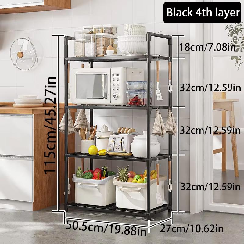 Multi Story Storage Shelves In The Kitchen, Designed With 4/5 Floors, Used For Kitchen, Dormitory, And Bathroom Storage Cabinets
