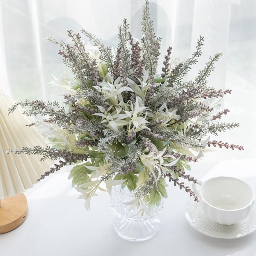1/3pcs Artificial Plants Lavender Gypsophila Flowers Bouquet DIY Festival Wreath Wedding Party Home Decoration Photography Props