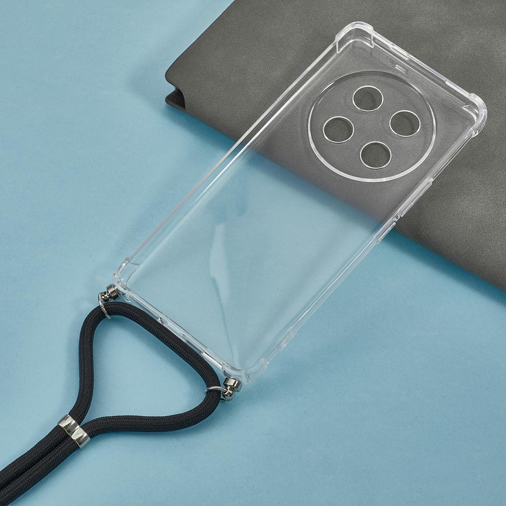 Phone Case For Honor X9c 5G/X60 Pro 5G/Magic7 Lite 5G Reinforced Corner TPU Clear Cover with Lanyard