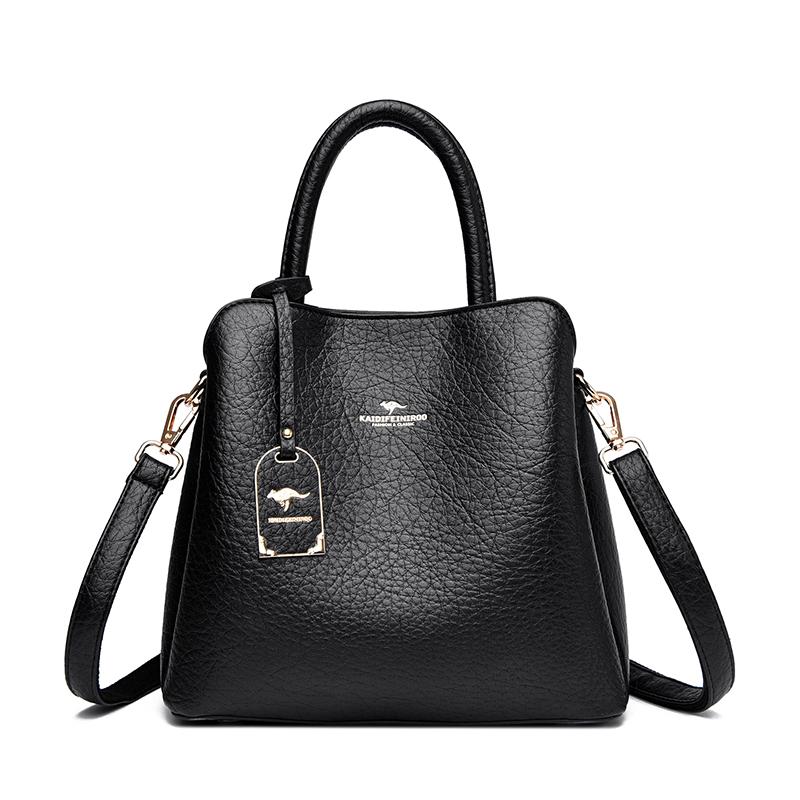 Luxury Designer Women's 3 Layer Tote Sac Large Capacity Commuting Shoulder Crossbody Bags Top Quality Soft Leather Handbags 2026