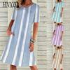 Women's Fashion Summer Spring Short Sleeve V-Neck Casual Dresses