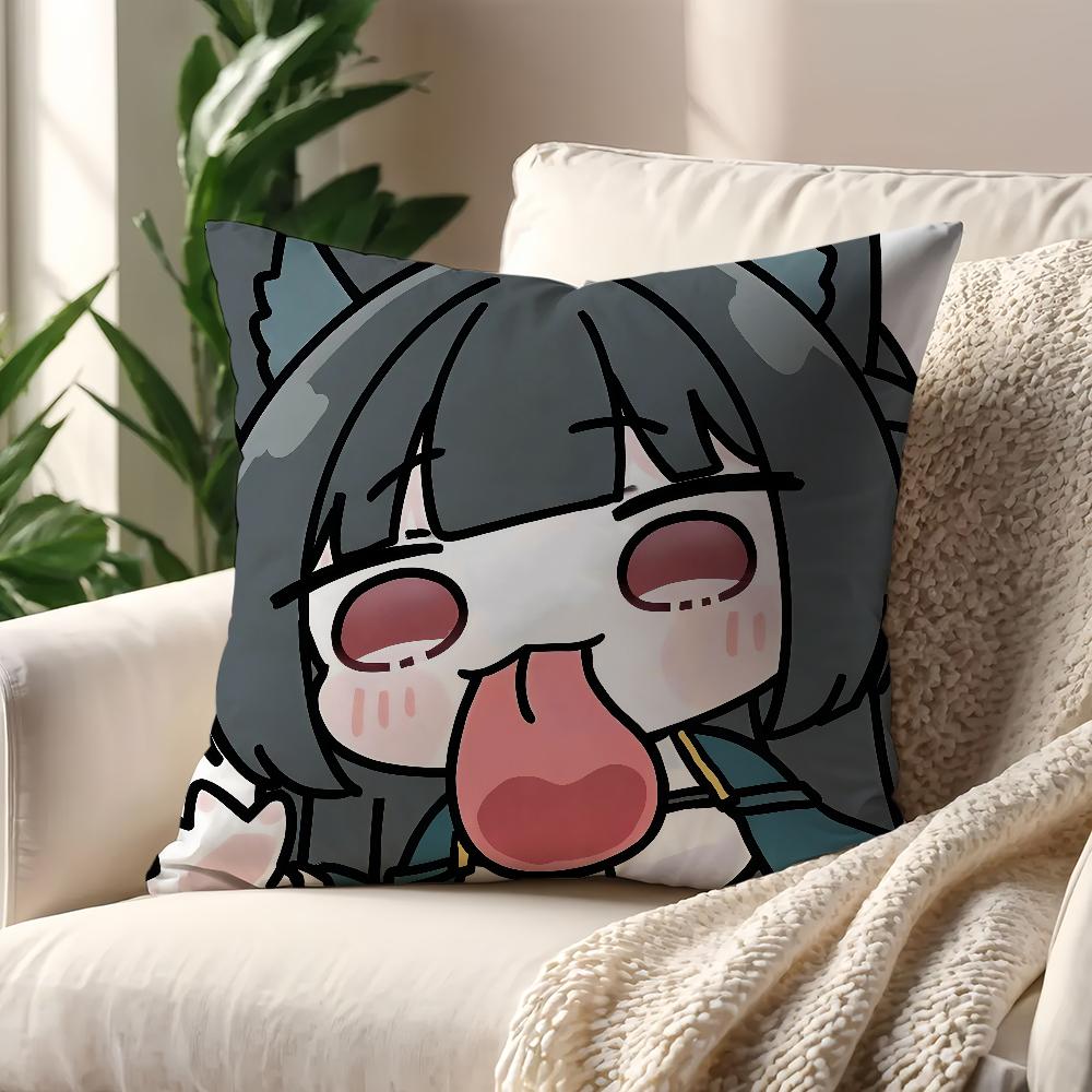 Game ZZZ face Cute Q-version cushion cover Pillow Cover Decoration Room Home Sofa living Office Car Nordic Simplicity