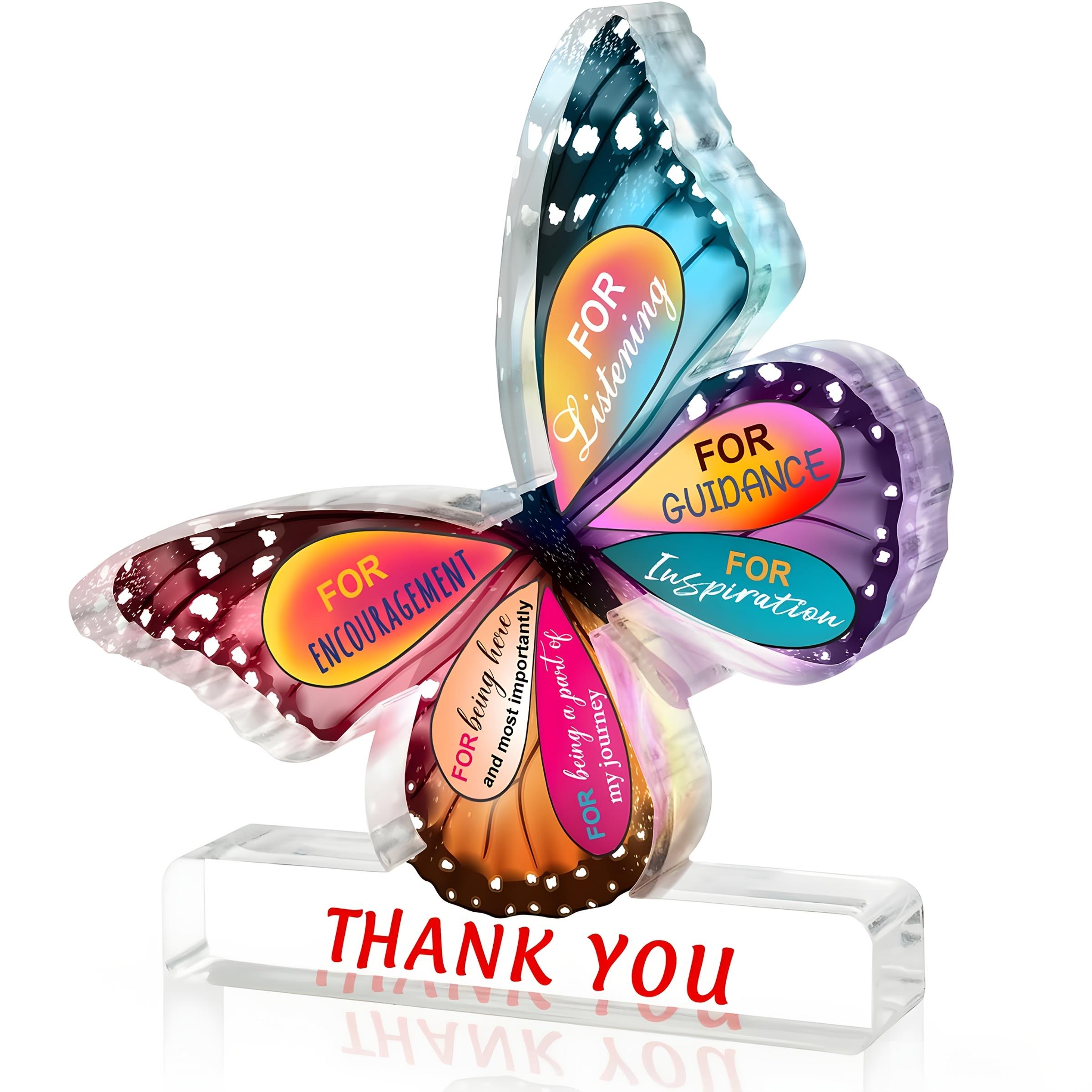 

A Single Piece of Gratitude Gift Suitable for Both Women And Men, Featuring an Inspirational Butterfly Acrylic Logo, Perfect 10*10cm