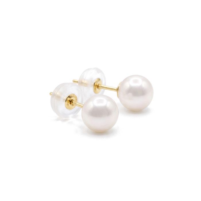 Boucles d'oreilles - PEARLS & COLORS - Pearls & Colors - Perle d'eau douce - Or jaune 375 (9 ct) - Perle 4-5 mm AAA+