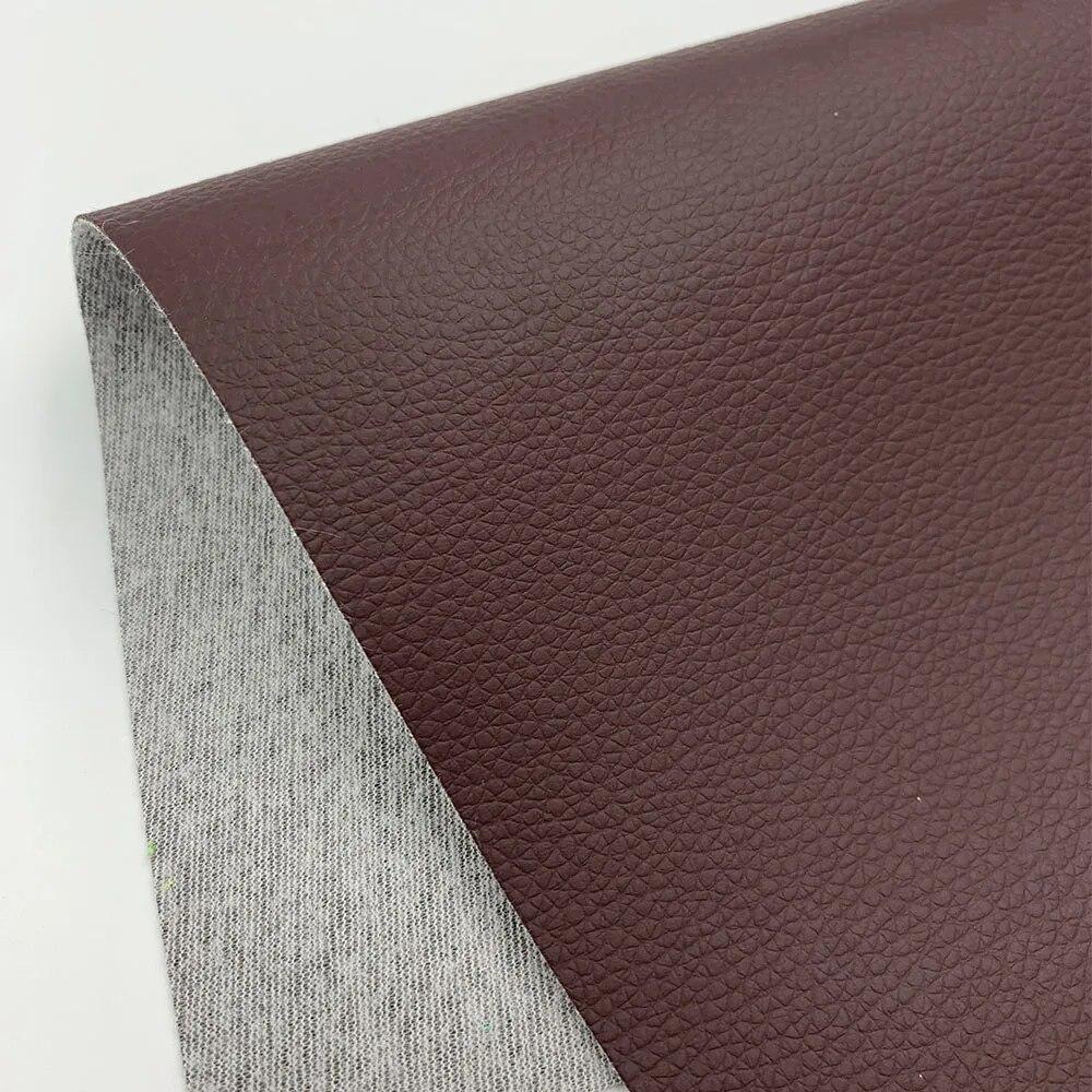 Litchi PU Leatherette Faux Leather Fabric Synthetic For Sewing Bow Bag Brooches Sofa Car Doll DIY Hademade Material