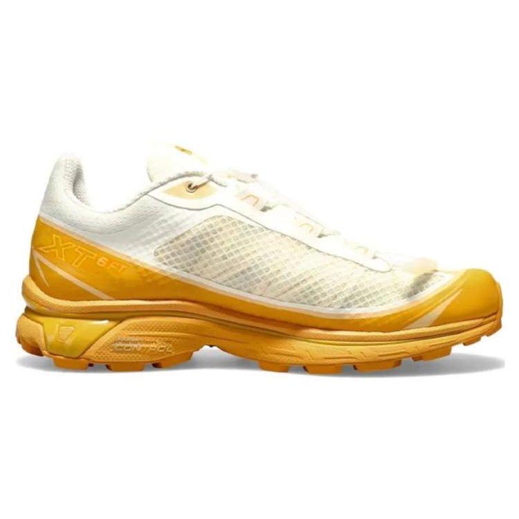 Salomon XT-6 FT Vanilla Buckskin Comfortable Sports Low-Top Casual Urban Commuting Running Shoes Unisex sneaker White Yellow 471514