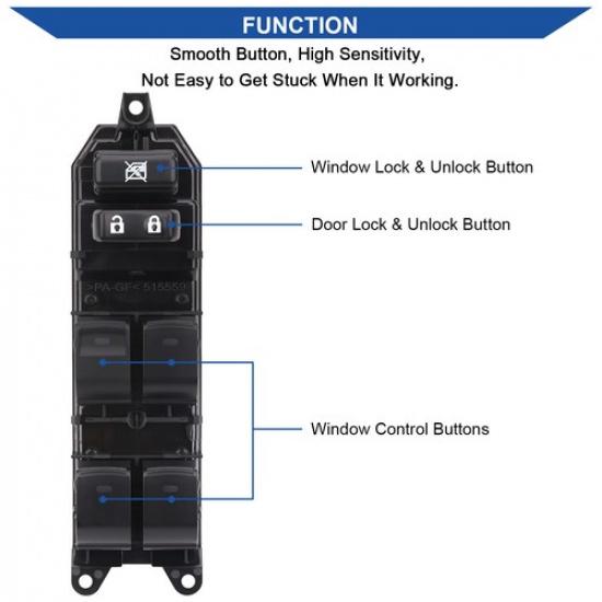 Window Switch Control For 2008-2015 Toyota Camry/Land Cruiser/Prius/Venza Lexus