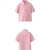 Papa Summer Children's Shirt, Boys And Girls Short-Sleeve Shirt, Casual Versatile, Gray-Short Sleeve, 140cm