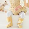 Baby Cartoon Animal Floor Sock Newborn Socks Non-slip Leg Warmers Coral Fleece