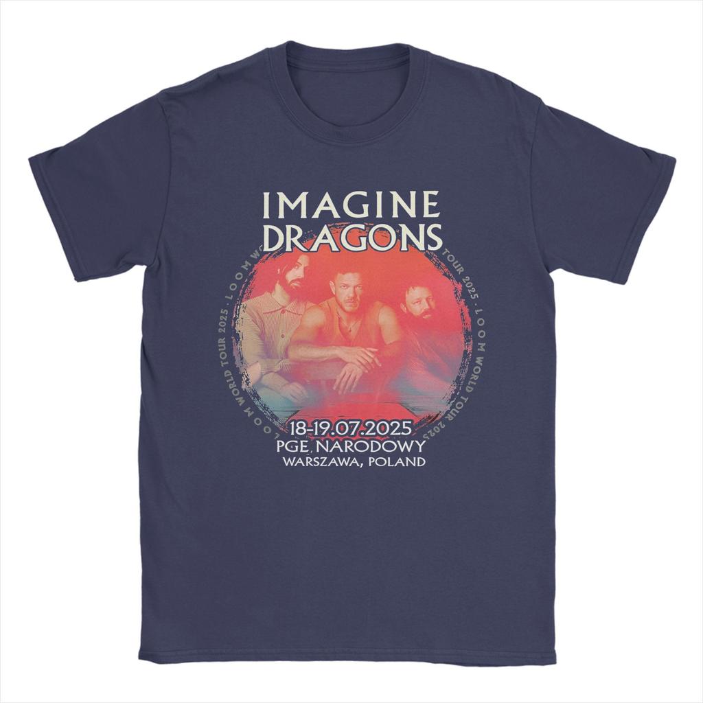 Imagine Dragons 2025 Tour Merch Unisex T Shirts 100% Cotton Tee Printed  Tops T-shirt
