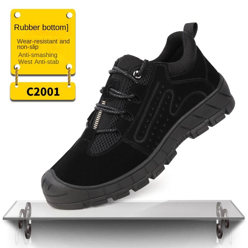 Labor Insurance Shoes Men's Anti-smashing and Anti-piercing Welder Shoes Wear-resistant and Anti-scalding Safety Protective Shoes