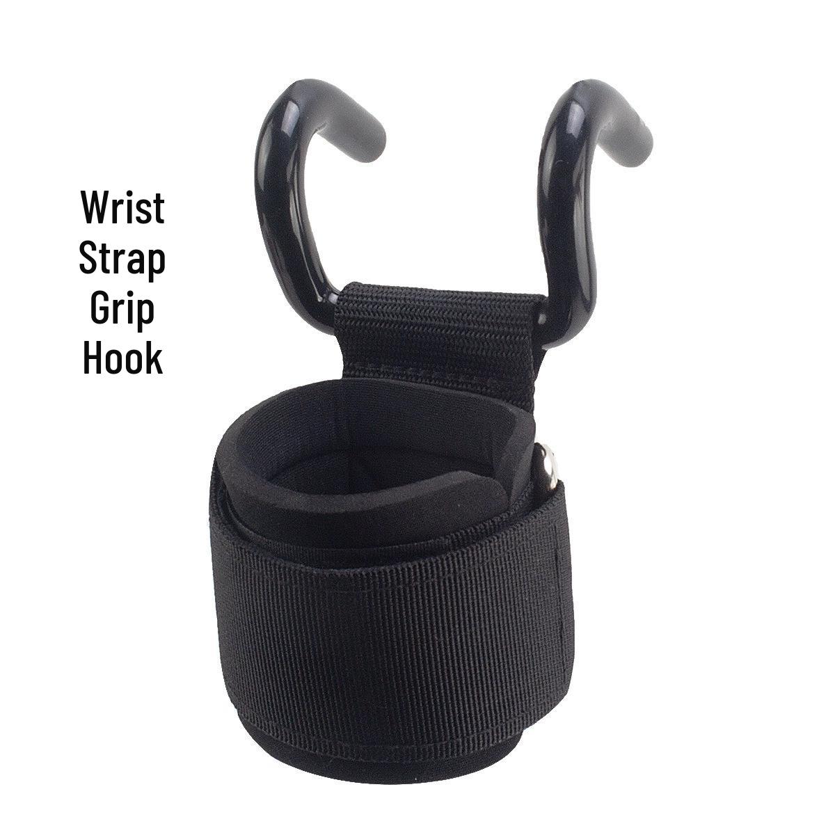 Wrist Hook for Weightlifting and Pull-Ups - Reduces Grip Strain for Strength Training чёрный