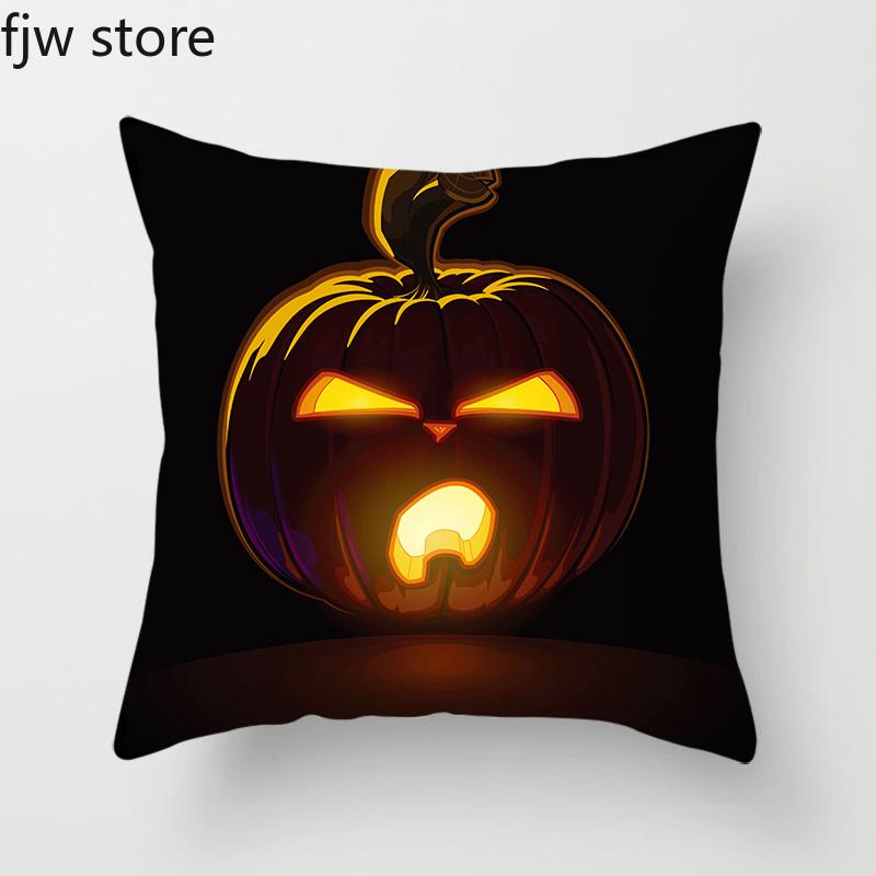Halloween Decoration Pillowcase Pumpkin Ghost Face Party Sofa Cushion Cover Bedroom Home Decor 45x45cm
