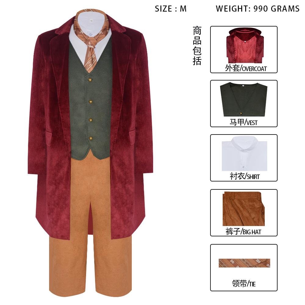 Hobits Bilbo Bagins Cosplay Tērps Halloweena