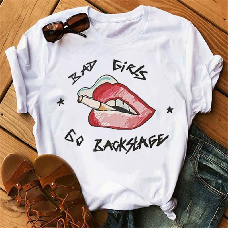 

Red Lip Tshirts Women Harajuku Ullzang Kawaii Tshirt Summer Femme Tshirt Fashion Short Sleeves Tops Tees Female T Shirt 4XL