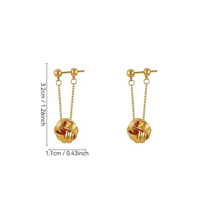 French Retro Gold Tassel Earrings: Niche Design, High-End Studs for 2025