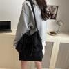 2025 Korean Version of the New Skirt Wrinkled Large-capacity Tote Bag Lazy Style Casual Simple Canvas Bag Bag