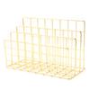 Nordic Style Wrought Iron Metal Three Grid Bookshelf, Home Office Desktop Storage Rack, Wrought Iron Simple Storage Rack