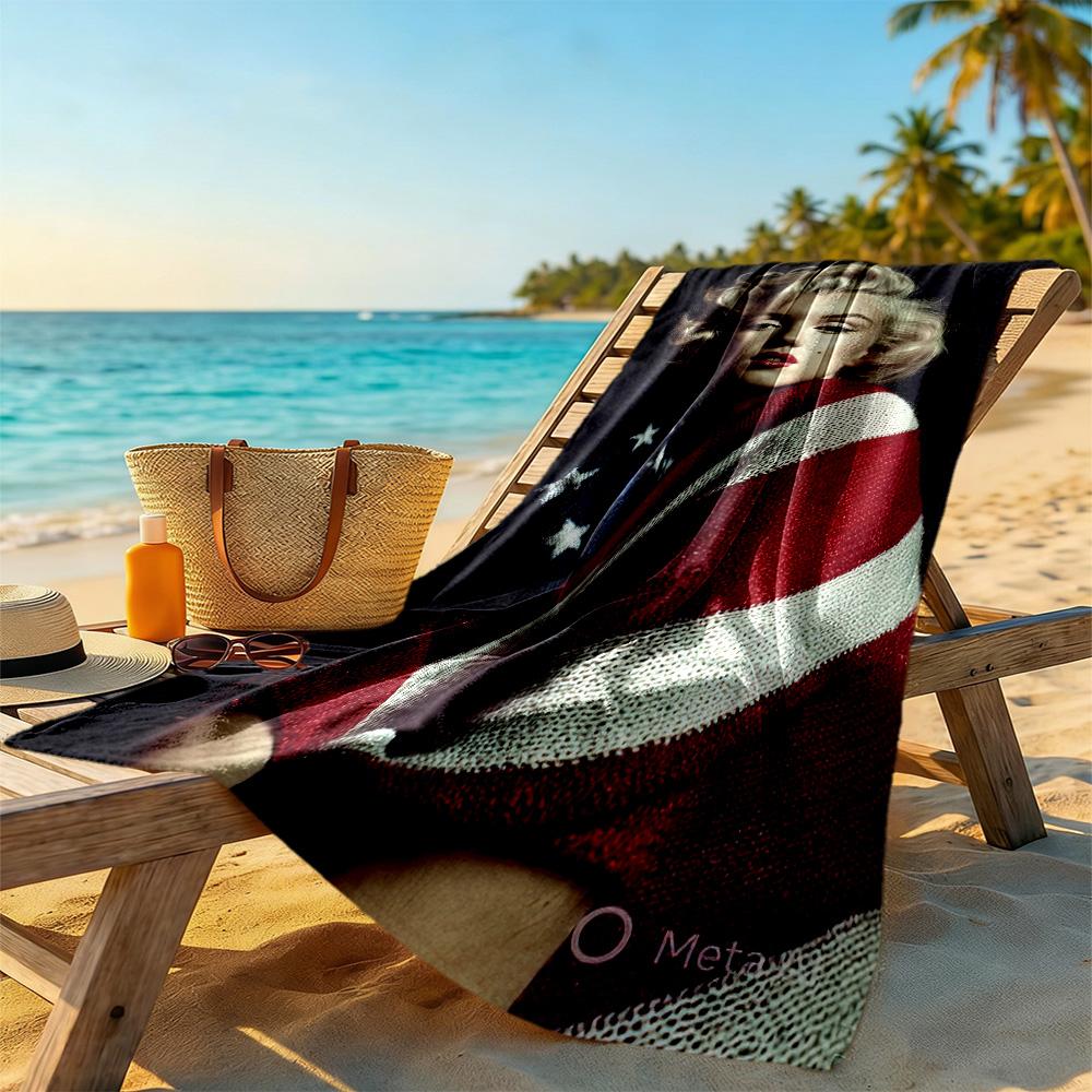Marilyn Monroe Butterfly Beach Towel Quick-Dry Soft Microfiber Comfortable Lightweight
